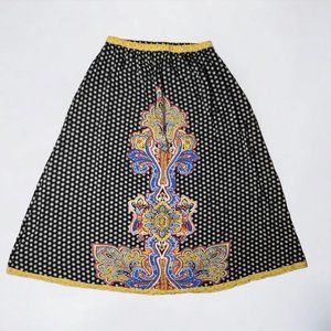Women's Plus Size Magic Boho Black Pleated Maxi Skirt Size 1X